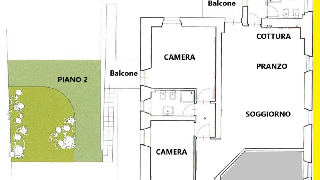 Dogana Nuova - Trilocale con Giardino e Garage - 5B