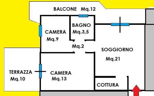 Faidello Trilocale Piano Terra con Terrazza Abitabile